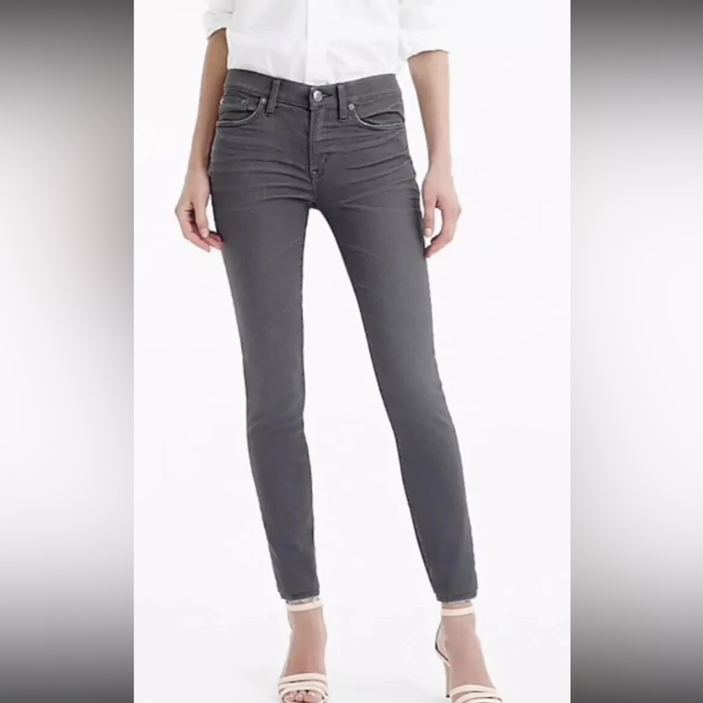 J. Crew toothpick gray‎ skinny denim jeans